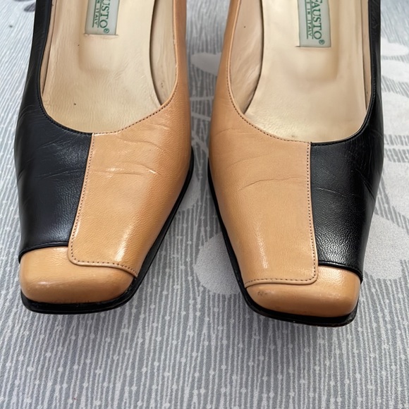 Mods Di Fausto shoes size 39. Leather made in Venice Italy. Black and tan color - Picture 4 of 10